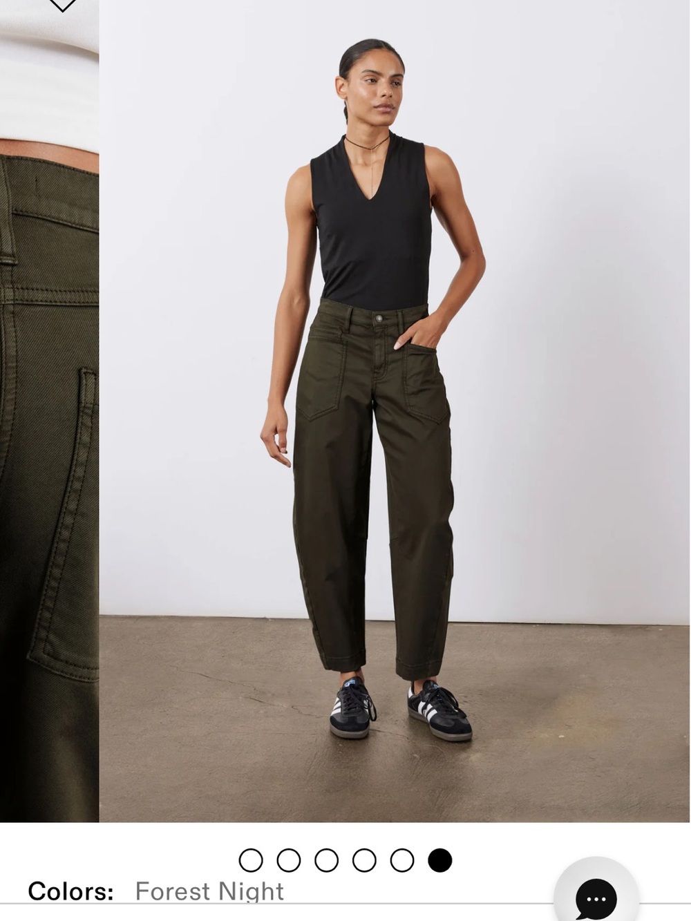RUTI High-Rise Utility Pants in Forest Night SIZE 2